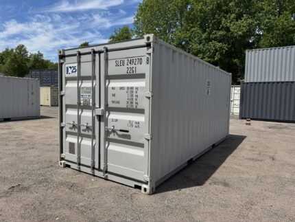 20ft New Shipping Storage Container – Wind & Watertight (Gray)